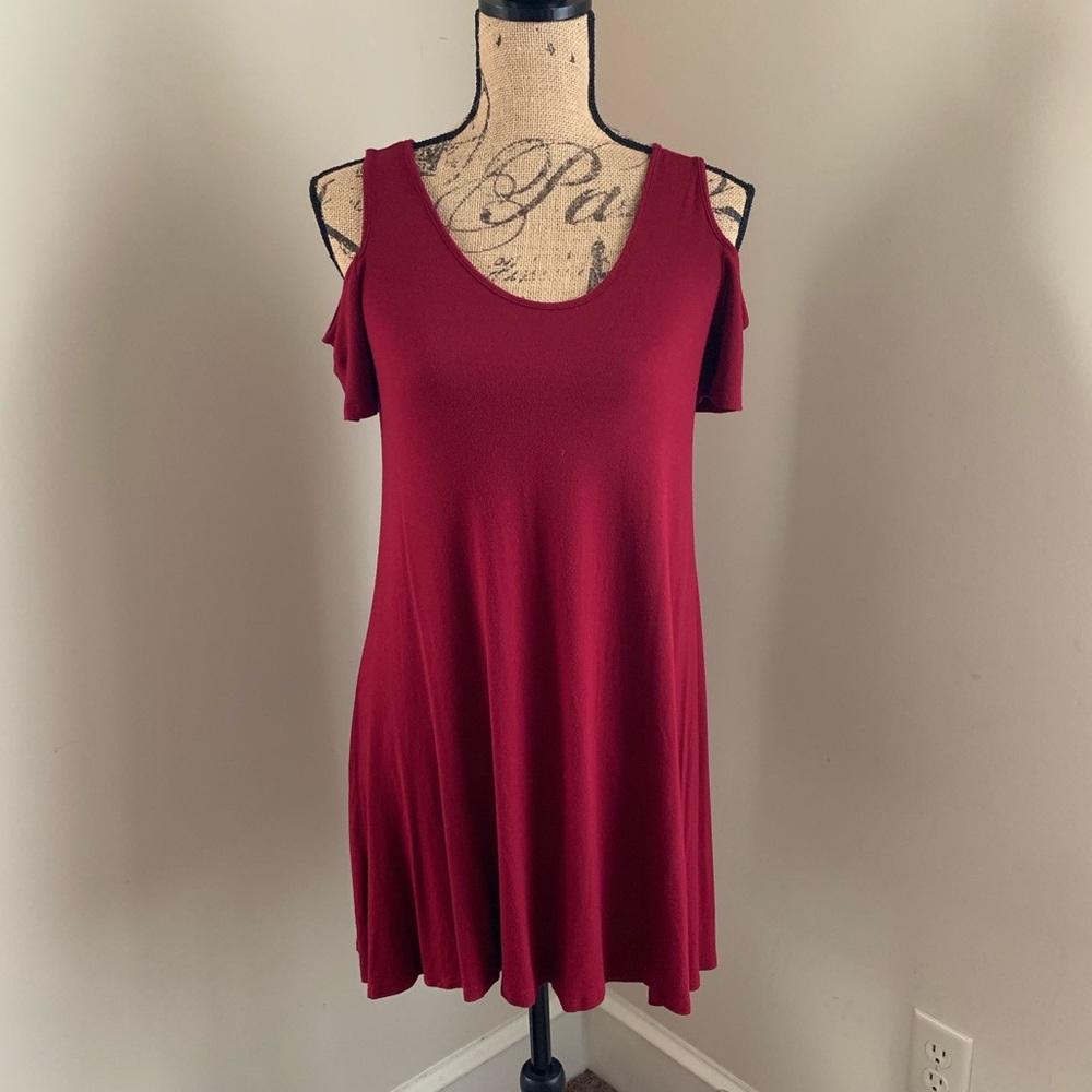 Red Cold Shoulder Dress